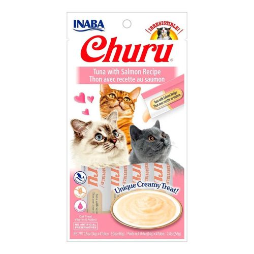 Churu Cat Puré Receta de Atún con Salmón 4x14g